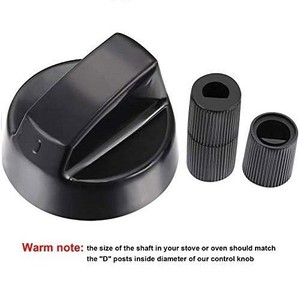 Paquete de 4 Perillas de Control Universales Negras con 12 Adaptadores - Compatibles con <span class=keywords><strong>Horno</strong></span>, Estufa <span class=keywords><strong>y</strong></span> Cocina - Perillas Universales para Estufa - Product Image 6