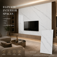 Panneau mural en PVC brillant effet marbre blanc gris UV minimaliste MORLENX pour la décoration intérieure de la maison, de l'hôtel et du bureau