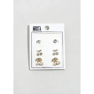 Gioielli Trendy con Trio di Ciliegie, Ciondolo Vintage Religioso in Rame, Diamante d'Acqua Dolce Dorato a Forma di Cuore/Fiore Carino - per Feste - Product Image 3