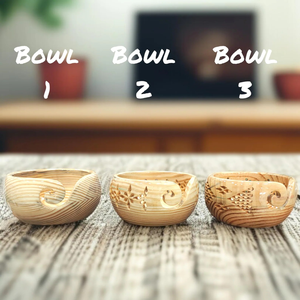 Handcrafted Wooden Yarn Bowl with Turquoise <b>Crochet</b> <b>Hooks</b> Floral Carved Knitting Gift <b>Set</b> Mother's Day or Christmas Gift - Product Image 5
