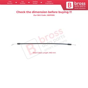 Cable de liberación de la cerradura de la manija exterior de la puerta delantera BDP1616 para Master MK3 NV400 X62 Vauxhall Movano B 805030009R 805020009R - Product Image 6