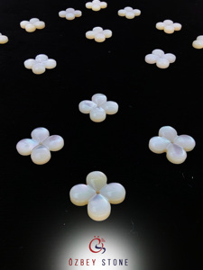 Wholesale 8x8 to <b>14x14</b> Flower Shape Cabochon With Hole Mother of Pearl MoP for Jewellery Making for Women - Product Image 4