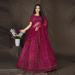 Lehenga Choli de Diseñador con Bordado Intenso, Atuendo de Fiesta Premium para Bodas y Ocasiones Especiales - Product Image 4