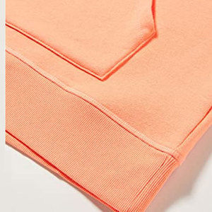Sweat-shirt à capuche personnalisé en molleton léger coupe ajustée couleur pêche, en coton, vente en gros d'usine, faible MOQ, OEM en gros - Product Image 3