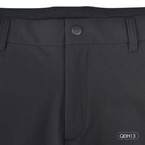 Pantalones de Golf Clásicos para Hombre, Negros, con Botones, de Tela Tejida - Product Image 4
