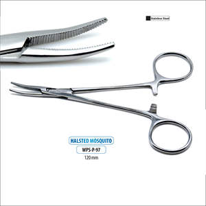 คีมหนีบเลือดสเตนเลสสตีลคุณภาพสูงแบบแมนนวล ปากโค้งแบบหยัก จับได้อย่างแม่นยำ ชุดอุปกรณ์ผ่าตัด - Product Image 6