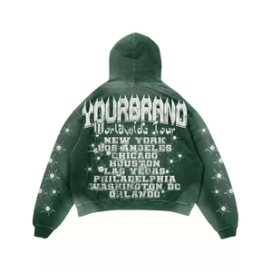 Conjuntos de chándal lavados de lana de algodón 100% para hombre de estilo personalizado, chándal Vintage de estilo holgado DTG OEM - Product Image 3