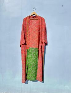 Kimono indio de seda hecho a mano para mujer, ropa informal para salón de playa, bata de mujer, suministro de ODM, ropa y accesorios musulmanes tradicionales - Product Image 2