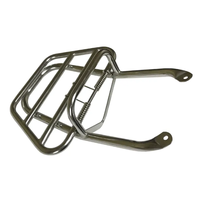 Porte-bagages arrière de moto en acier inoxydable chromé haute résistance, plateforme de transport durable, soudure de précision, conception robuste, ISO