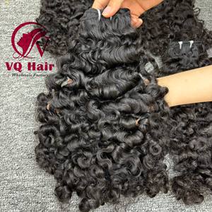 Raw Vietnamese Curly Unprocessed Virgin Cuticle Aligned <b>Human</b> <b>Hair</b> Machine Double Weft 100g <b>Hair</b> Bundle Vendor <b>Extensions</b> - Product Image 4