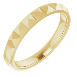 18K Gold Plated Stainless Steel Stackable Pyramid <b>Ring</b> Fashionable Eternity Inlay Trendy Claw Technology Casual Gift for Him Her - Product Image 1