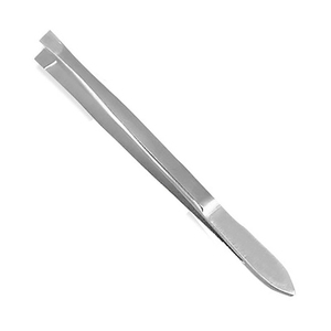 Pinzas Profesionales para Cejas con Punta Inclinada Recubierta en Blanco y Negro, Pinzas de Acero Alemán para Depilar Cejas - Product Image 6