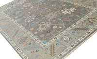 2025 Best Deal Modern Hand Knotted Cotton Oushak Floral Area Rugs Multi-Color Non-Slip Backing Handmade Home Praying