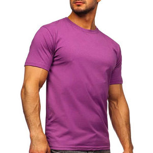 Ropa informal de talla grande para hombre, camisetas de algodón 100% de alta calidad, nueva moda, ropa de verano, patrón sólido, Jersey frontal de 220 gramos - Product Image 3