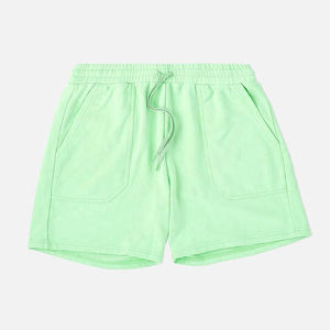 Custom Logo Summer Sports <b>Shorts</b> Men Drawstring Plain Dyed Cotton Fleece Casual Nonwoven Quick Dry Eco-Friendly Breathable - Product Image 1