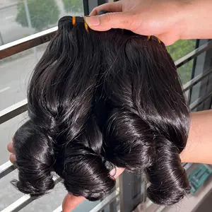 Hete Trending Vietnamese 100% Menselijk Haar Pruik Dansen Krul Inslag Haar Super Glad En Natuurlijke Kleur