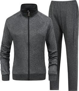 Survêtement athlétique respirant d'hiver 2 pièces pour femmes Survêtement d'entraînement à fermeture éclair complète et pantalon de veste active - Product Image 1