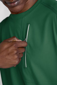 Hombres de manga corta Scrub Set con Multi bolsillo Cargo Pantalones Color Verde - Product Image 3