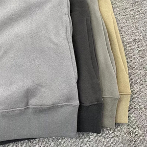 Tissu lourd 100% coton couleur unie Kanye West saison 6 sweat à capuche zippé hommes femmes 1:1 meilleure qualité lâche gris Anti-rétrécissement - Product Image 5