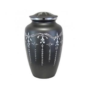 Urne funéraire de luxe en céramique violette avec ruban de sensibilisation pour adultes, vente en gros, fabricant OEM pour les funérailles commémoratives des cendres humaines. - Product Image 2