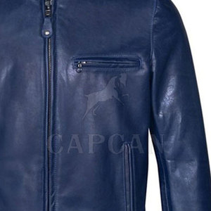 Uniquely Designed Waterproof Zipper Leather <b>Jacket</b> for <b>Men</b> Custom Brand Logo Stand Collar <b>Summer</b> Style Available Multiple - Product Image 4