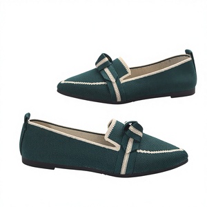 Scarpe Basse Casual da <span class=keywords><strong>Donna</strong></span> Taglie Forti 2025 con Tomaia in Tessuto Volante, Modello Slip-On, Effetto Snellente, Punta Affusolata, Traspiranti, Suola in Gomma per l'Autunno - Product Image 6