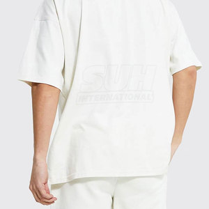 T-shirt uni délavé personnalisé avec logo imprimé pour homme, manches courtes, décontracté, 100 % coton, coupe ample, écologique - Product Image 5