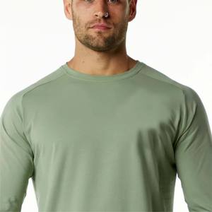 เสื้อยืดแขนยาวสำหรับผู้ชายเสื้อยืดแฟชั่นแขนยาวเสื้อ100% - Product Image 5