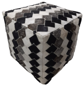 Pouf pliable moderne en cuir véritable pour salon, chambre à coucher, hôtel, design d'intérieur - Product Image 1
