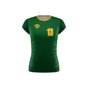 ชุดวอลเลย์บอลดีไซน์ล่าสุด เสื้อเจอร์ซีย์แขนสั้น ระบายอากาศ แห้งเร็ว 100% โพลีเอสเตอร์ ยูนิเซ็กซ์ ใส่ได้ทุกฤดู แบรนด์ OEM - Product Image 1