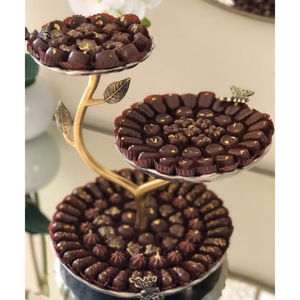 Exhibición de chocolates Dulces Postre Tazón para servir Tazón de chocolate de metal blanco de la más alta calidad para bodas y ocasiones especiales - Product Image 5