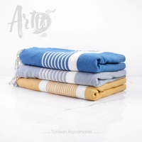 Couverture Fouta Traditionnelle Tunisienne Faite Main en Coton Lyocell Coloré, Écologique, Tissée, Lavable en Machine, pour Canapé et Lit, Idéale pour l'Été