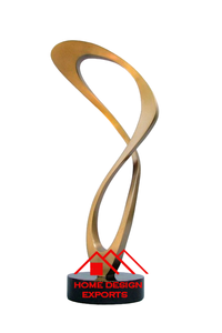 Sculpture décorative abstraite en marbre de dessus de table d'infini pour la décoration de bureau Sculpture ronde de granit de forme marbre naturel - Product Image 2