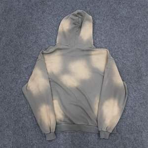 Fabricants de vêtements Sweat à capuche court personnalisé en coton surdimensionné Vintage Zip up Stone Acid Sun Fade Wash Sweat à capuche - Product Image 4