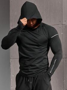 Mens fitted fitness <b>hoodie</b> <b>gym</b> training wear for workout bodybuilding style - Product Image 6