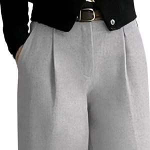 Pantalons de travail décontractés pour homme, style old money, plissés, larges, à jambes larges, vintage, nouvelle arrivée - Product Image 1