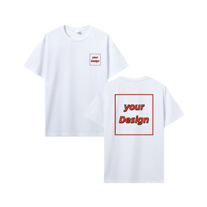 T-shirt à manches courtes surdimensionné avec col rond, motif uni, impression DTG, logo, pour hommes, prix de gros, vêtements de sport, 100% coton - Product Image 4