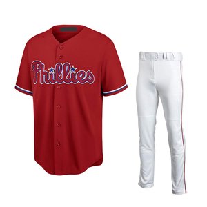 Uniformes de Béisbol Estampados de Primera Calidad, Material Duradero, Tela Suave, Secado Rápido, Transpirable, Cuello en V - Product Image 1