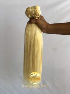 Vente en gros d'extensions de cheveux Remy de qualité supérieure blond droit cambodgien vison temple indien vierge cheveux bruts main douce - Product Image 4