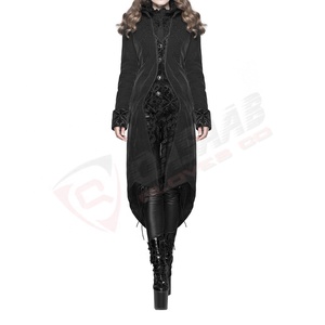 Vestes gothiques respirantes pour femmes, manteaux en coton noir vintage, veste courte pour hommes et femmes, vêtements de style queue-de-pie - Product Image 6