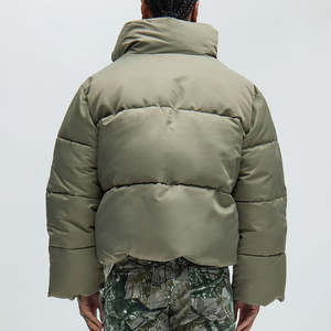 Chaqueta Acolchada para Hombre de Manga Larga, Nueva Llegada de Fábrica, Lona Delgada, Logotipo Frontal Personalizado, Venta al Por Mayor - Product Image 3