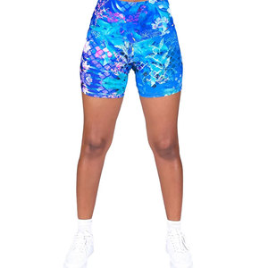 Venta caliente cómodos pantalones cortos de Yoga de cintura alta para mujeres Control de barriga Fitness ejercicio Yoga pantalones cortos de yoga sin costuras - Product Image 4