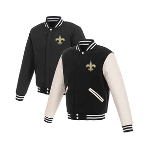 Veste universitaire en polyester de haute qualité pour homme, style Letterman, col montant, écologique, uniforme d'équipe personnalisé, pour le printemps et l'hiver - Product Image 3