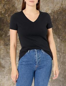 เสื้อยืดคอวีระบายอากาศได้ดีสำหรับผู้หญิงระดับถัดไปเหมาะสำหรับสวมใส่สบายๆ - Product Image 4