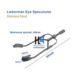 Lieberman MOL, espéculos de ojo de acero inoxidable certificados, abridor de párpados doble ajustable, instrumentos quirúrgicos, base de instrumentos - Product Image 6