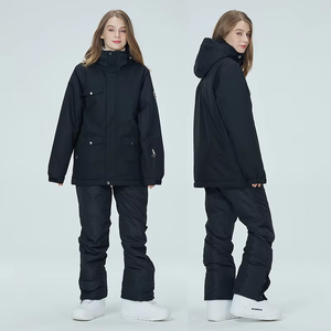 Conjunto de Chaqueta y Pantalones de Snowboard Unisex, Color Sólido, Casual, Corto, Transpirable, Ropa para la Nieve - Product Image 5