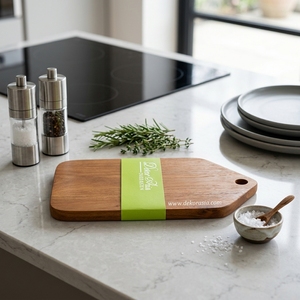 Planche à découper en bois naturel écologique Dekor Asia, durable, épaisseur 1,5 cm, design carré, pour la cuisine, pour couper les légumes - Product Image 6