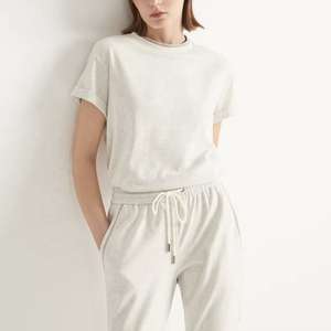 100% coton peigné vêtements décontractés pour femmes pantalons et t-shirt 2 pièces ensemble 100% coton ensembles pour femmes du Pakistan - Product Image 3