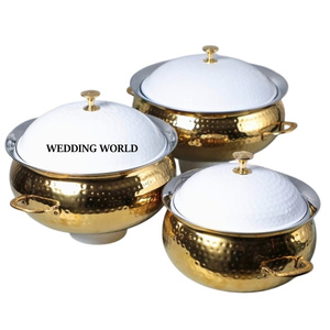 Juego de tres ollas madre de perla para Ramadán colección vajilla diseñador nueva última llegada al por mayor calentador de alimentos de Metal - Product Image 4