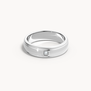 Anillo de Diamante Cultivado en Laboratorio de Oro de 14k con Corte Solitario Cuadrado - Product Image 1